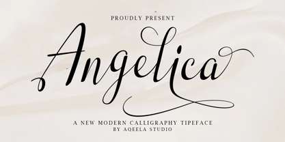 Angelica Script Font Poster 1
