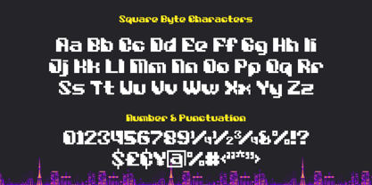 Square Byte Font Poster 11