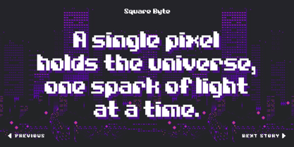Square Byte Font Poster 3