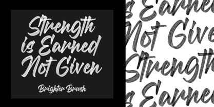 Brighter Brush Font Poster 12