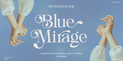 Blue Mirage Font Poster 1