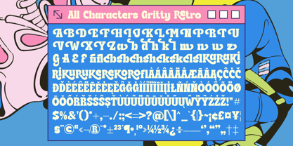 Gritty Retro Font Poster 15