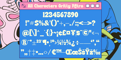 Gritty Retro Font Poster 14