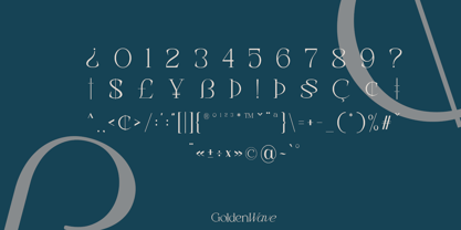 Golden Wave Font Poster 13