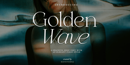 Golden Wave Font Poster 1