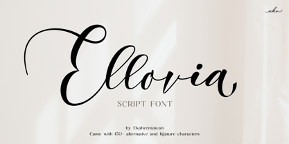 Ellovia Font Poster 1