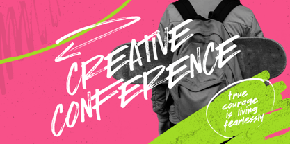 Wave Block Font Poster 2