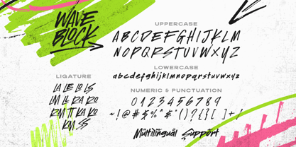 Wave Block Font Poster 7