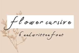 Flower Cursive Handwritten font Font Poster 1