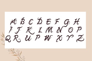 Flower Cursive Handwritten font Font Poster 2
