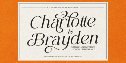 Grandeur Tropical Font Poster 7