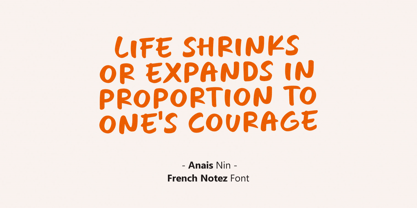 French Notez Font Poster 5