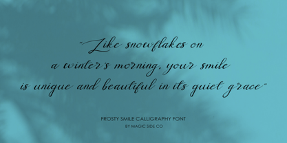 Frosty Smile Font Poster 3