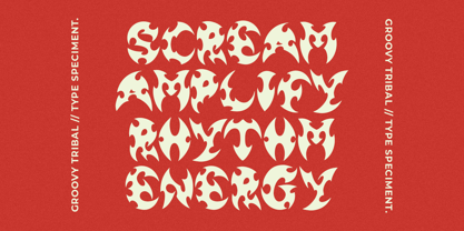 Groovy Tribal Font Poster 4