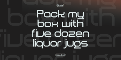 Golgix Font Poster 7