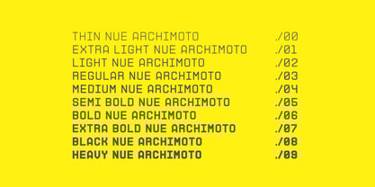 Nue Archimoto Font Poster 4