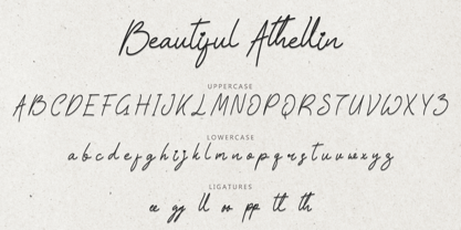 Beautiful Athellin Font Poster 6