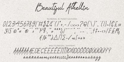 Beautiful Athellin Font Poster 7