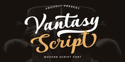 Vantasy Script Font Poster 1