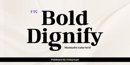 Bold Dignify Font Poster 1