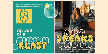 Fluffy Blitz Font Poster 6