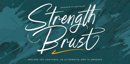 Strength Brust Font Poster 1