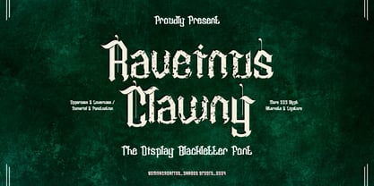 Raveinus Clawny Font Poster 1