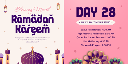 Barca Ramadan Font Poster 8