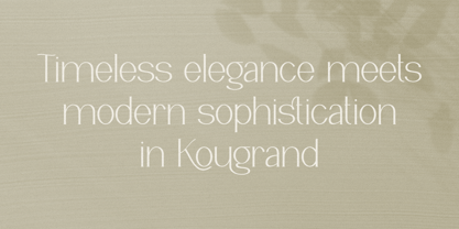 Kougrand Font Poster 2