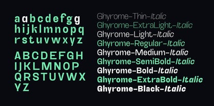 Ghyrome Font Poster 7