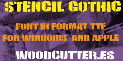 Stencil Gothic Font Poster 5