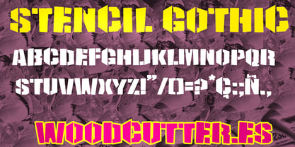 Stencil Gothic Font Poster 3