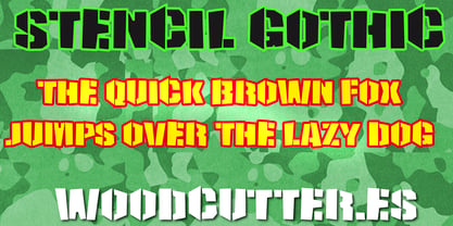 Stencil Gothic Font Poster 2