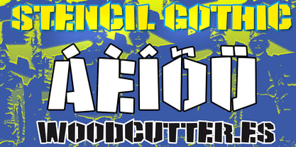 Stencil Gothic Font Poster 4