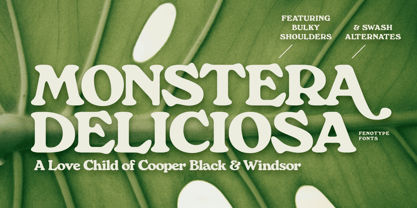 Monstera Deliciosa Font Poster 1