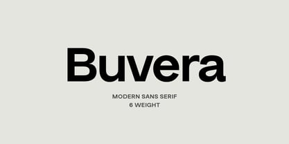 Buvera Font Poster 1