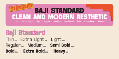 Baji Standard Font Poster 2