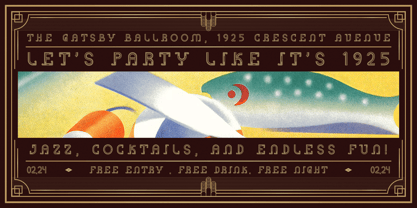 Inline Heritage Font Poster 5