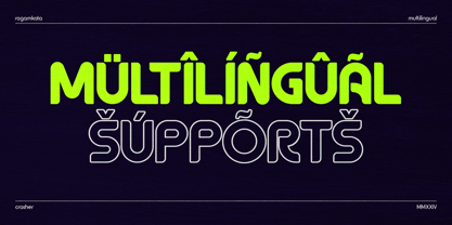 Crasher Outline Font Poster 8