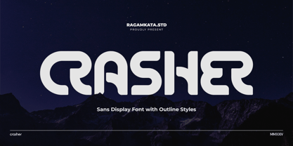 Crasher Outline Font Poster 1