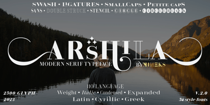 Arshila Font Poster 1