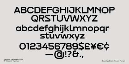 BT Widesonik Font Poster 5
