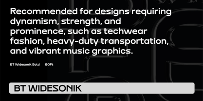 BT Widesonik Font Poster 12