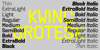 KWINC Grotesk Font Poster 2