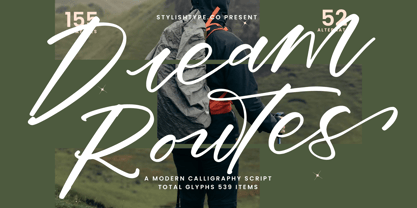 Dream Routes Font Poster 1
