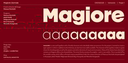 Magiore VF Font Poster 1
