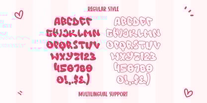 Adore Love Deco Outline Font Poster 8