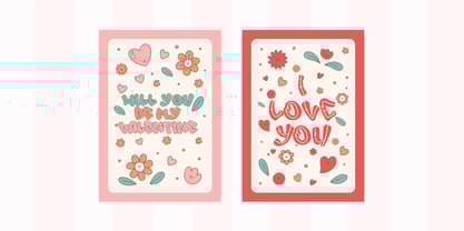 Adore Love Deco Outline Font Poster 6