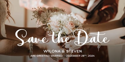 Clamaty Script Font Poster 5