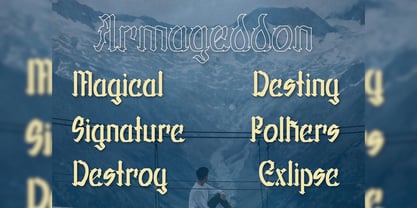 Fallen Shinye Font Poster 13